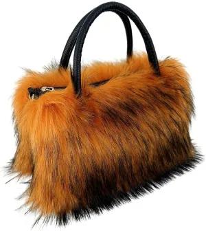 Plush Purse Fluffy Tote Bag for Women, Fur Bag Cute Fur Purse Faux Fur Bag Fluffy Tote Bag Large Capacity Crossbody Bag