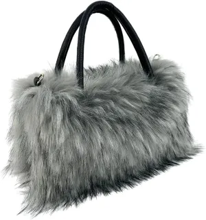 Plush Purse Fluffy Tote Bag for Women, Fur Bag Cute Fur Purse Faux Fur Bag Fluffy Tote Bag Large Capacity Crossbody Bag