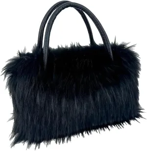 Plush Purse Fluffy Tote Bag for Women, Fur Bag Cute Fur Purse Faux Fur Bag Fluffy Tote Bag Large Capacity Crossbody Bag