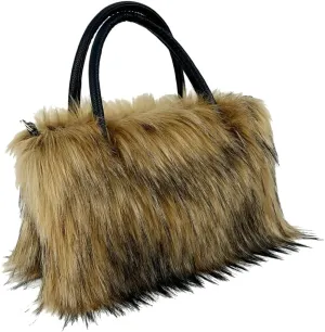 Plush Purse Fluffy Tote Bag for Women, Fur Bag Cute Fur Purse Faux Fur Bag Fluffy Tote Bag Large Capacity Crossbody Bag