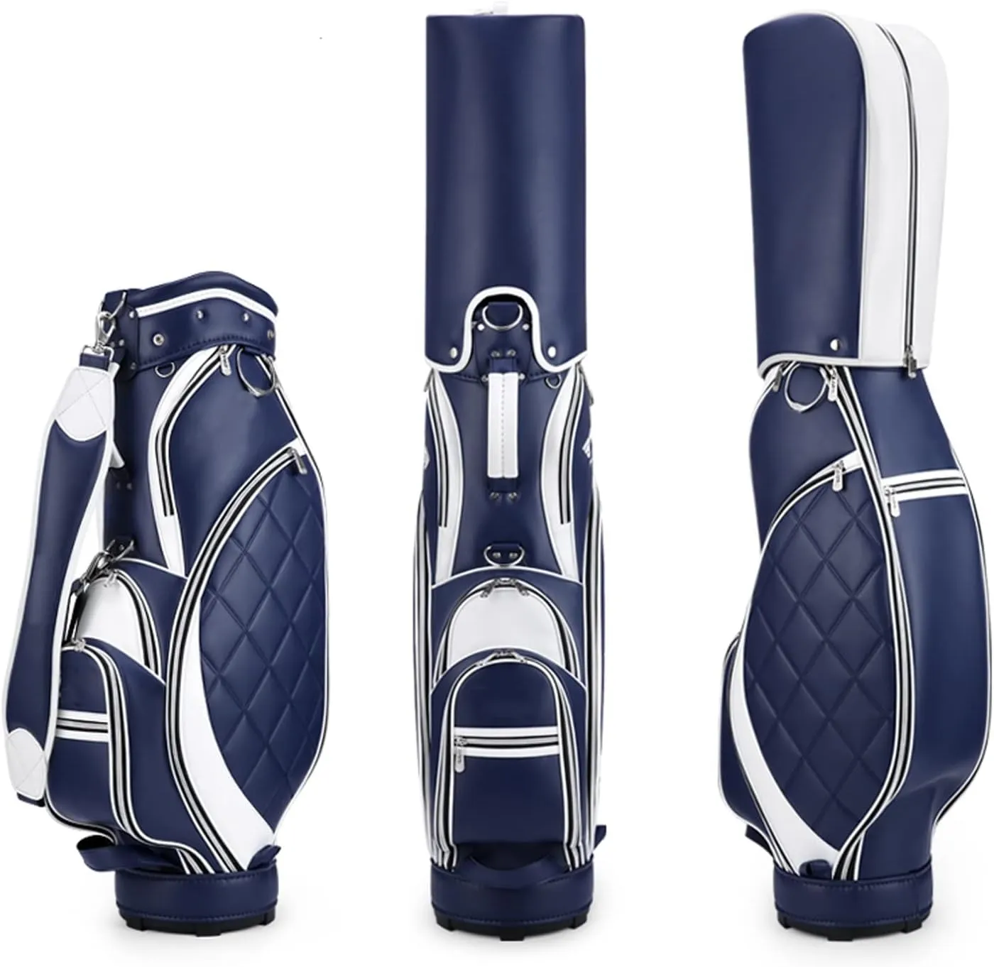 Portable Women's Golf Bag, Waterproof Microfiber Leather Golf Cart Bag, High Hardness Base, Golf Stand Bag Travel Golf Club Bags, Easy to Clean (Blue)