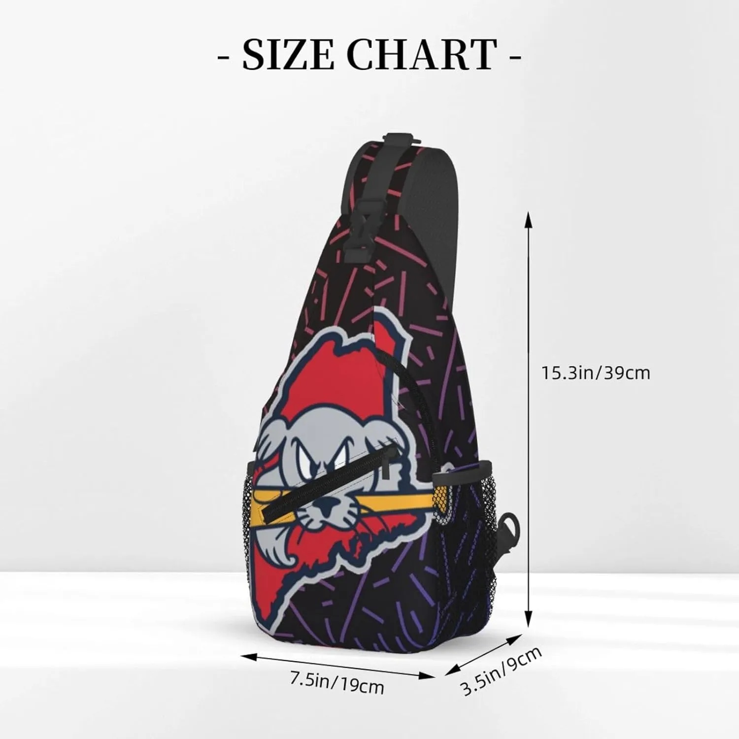 Portland Sea Dogs University Logo Small Crossbody Backpack Sling Bag For Men Women Mini One Shoulder Chest Bags Gym Sport Travel Hiking Daypack