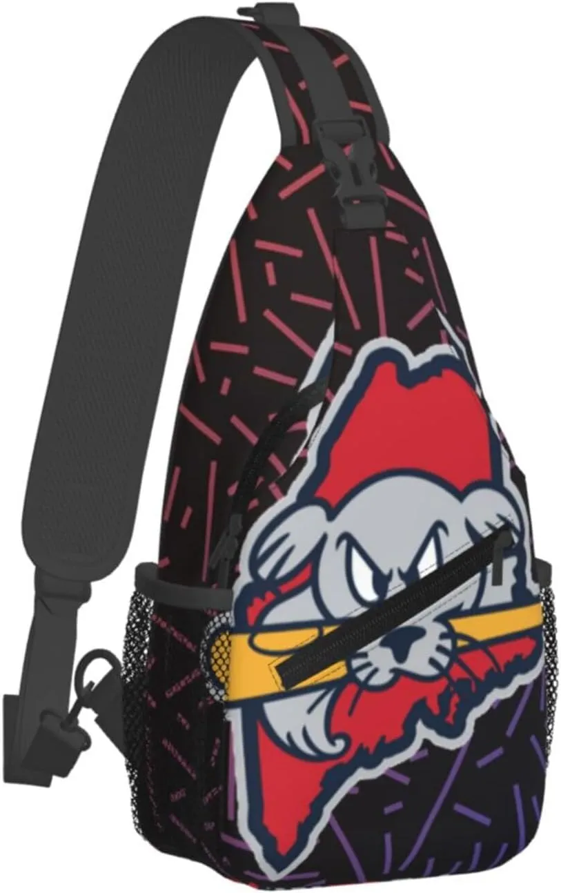 Portland Sea Dogs University Logo Small Crossbody Backpack Sling Bag For Men Women Mini One Shoulder Chest Bags Gym Sport Travel Hiking Daypack