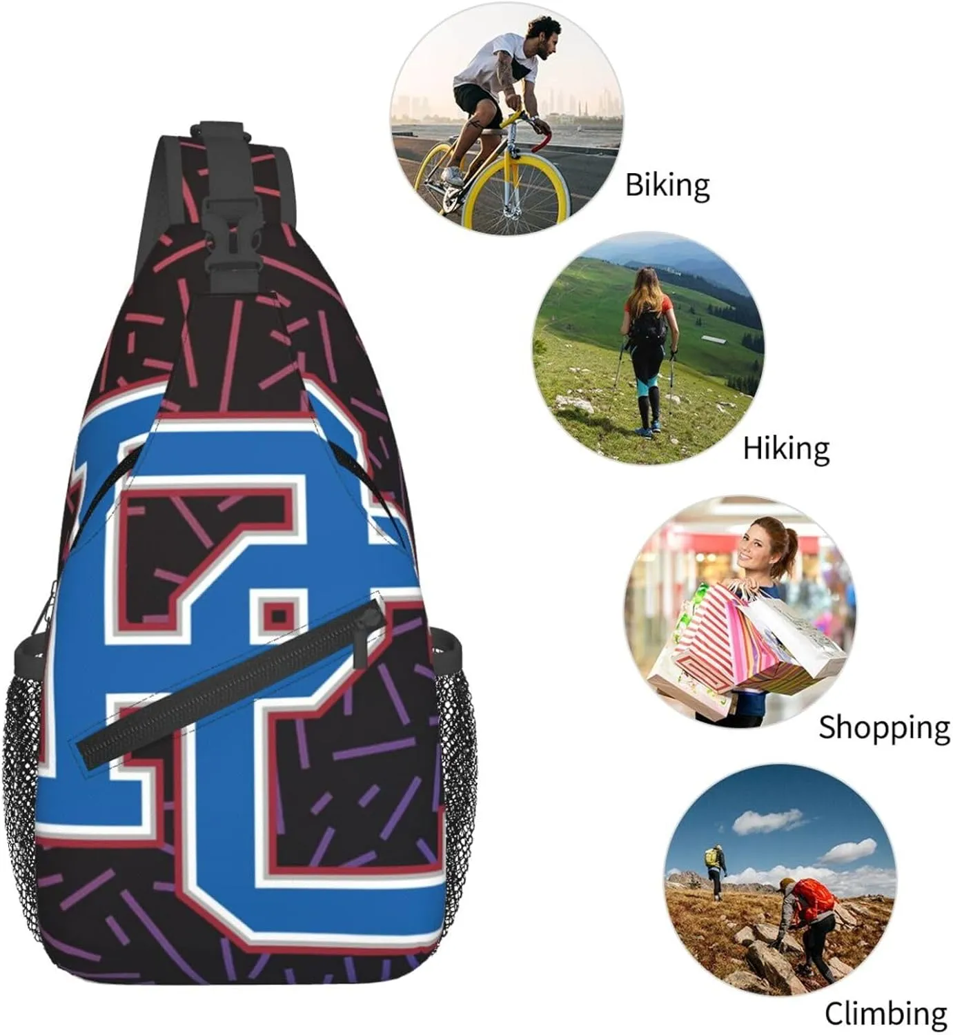 Presbyterian A College Logo Small Crossbody Backpack Sling Bag For Men Women Mini One Shoulder Chest Bags Gym Sport Travel Hiking Daypack