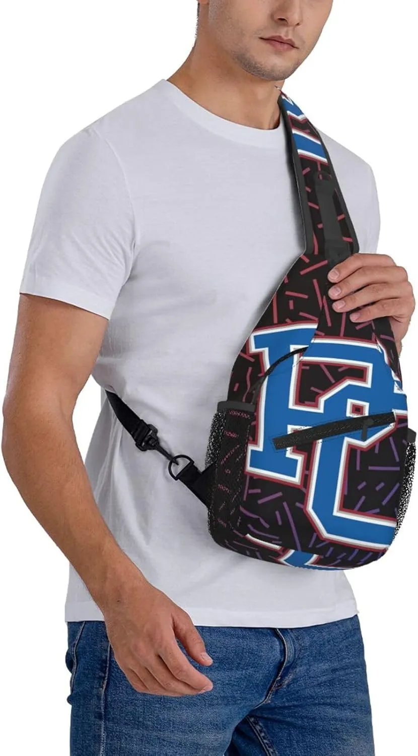 Presbyterian A College Logo Small Crossbody Backpack Sling Bag For Men Women Mini One Shoulder Chest Bags Gym Sport Travel Hiking Daypack