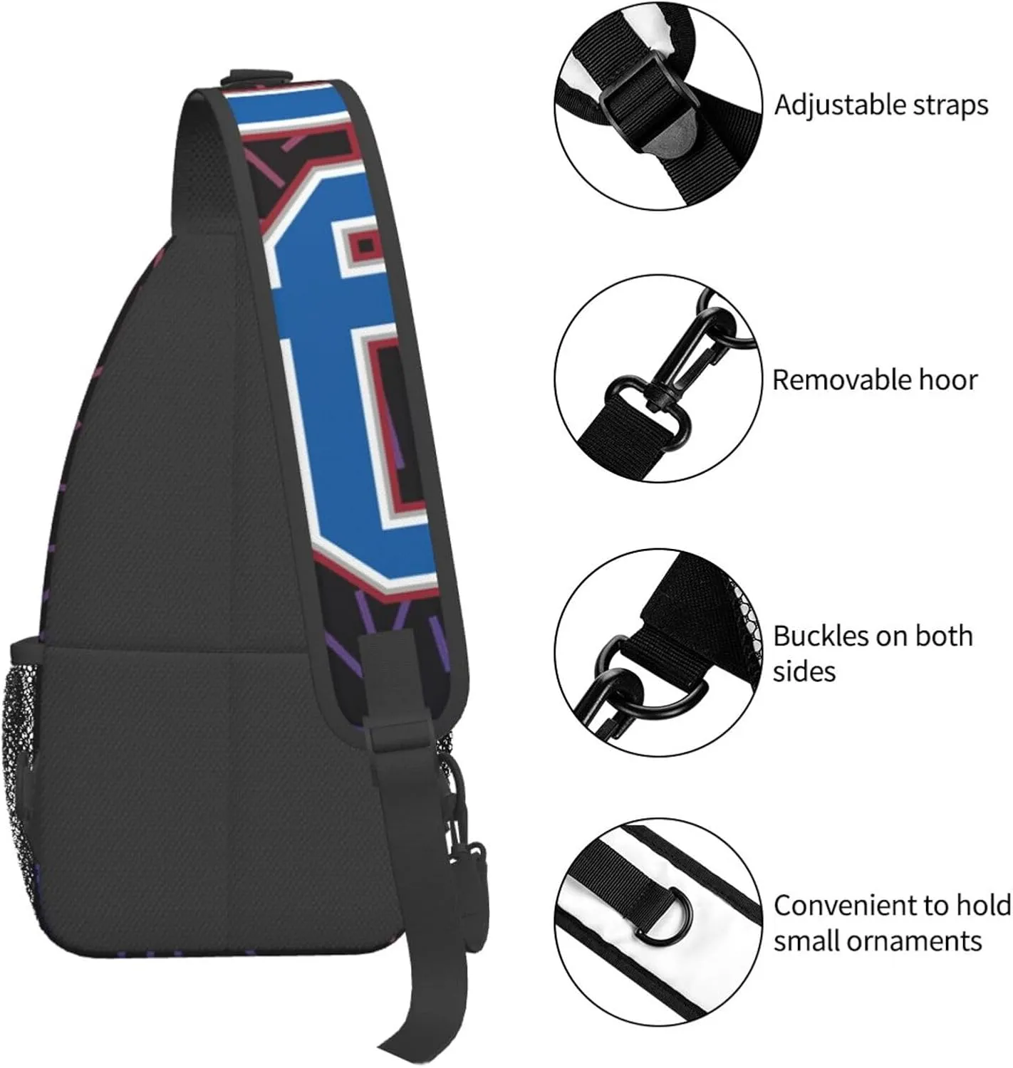 Presbyterian A College Logo Small Crossbody Backpack Sling Bag For Men Women Mini One Shoulder Chest Bags Gym Sport Travel Hiking Daypack