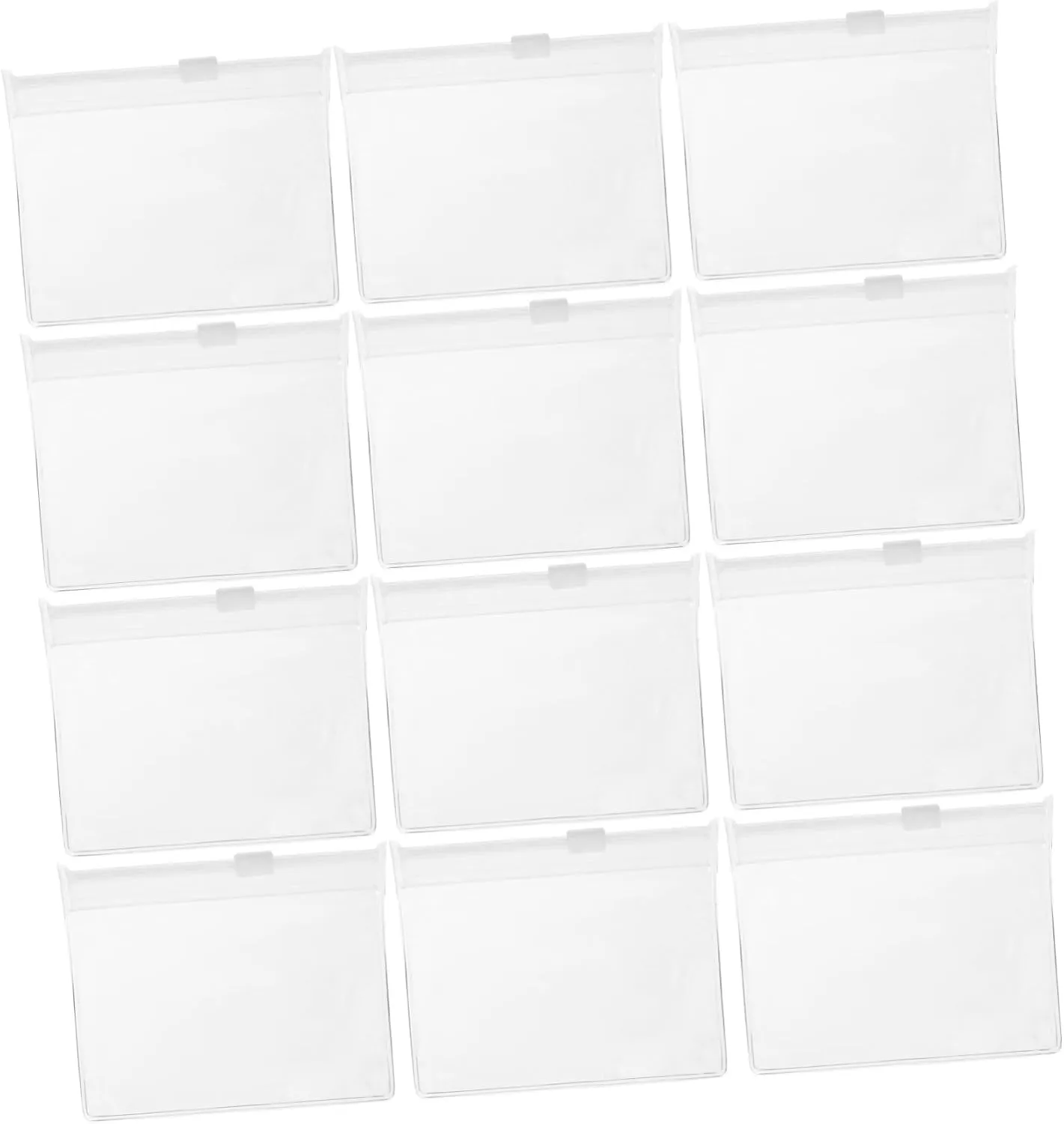 PRETYZOOM 12pcs Reusable Medicine Pouches Transparent Travel Organizer Bags for Medicine Jewelry and Small Items Self Sealing Design Easy to Clean