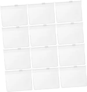 PRETYZOOM 12pcs Reusable Medicine Pouches Transparent Travel Organizer Bags for Medicine Jewelry and Small Items Self Sealing Design Easy to Clean