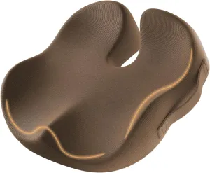 ProtoArc Seat Cushion for Tailbone Pain Relief, Office Chair Cushion, Coccyx Cushion, Ergonomic Memory Foam Seat Cushion for Home, Car, Pressure Relief Pad for Hip, Coccyx, All Day Comfort - Coffee