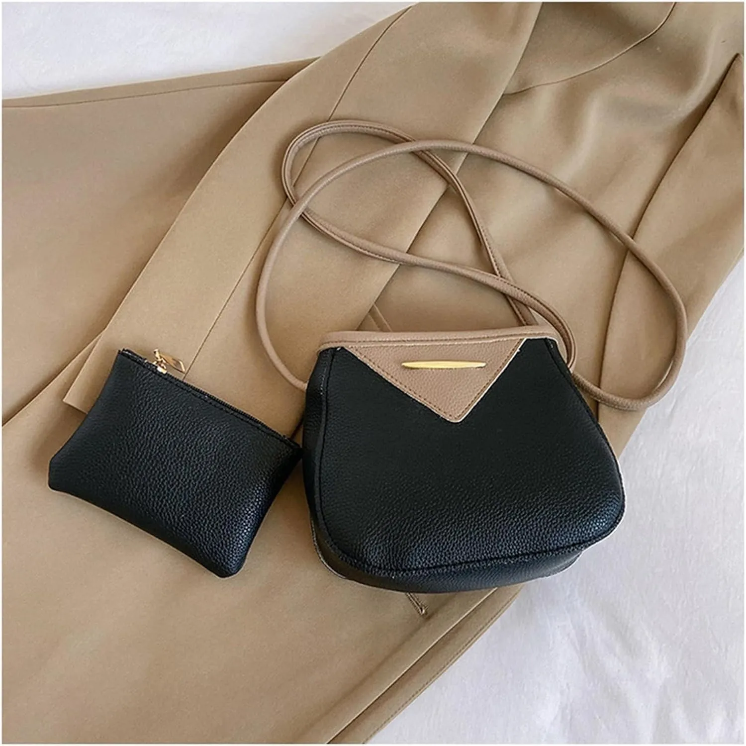 PU Leather Shoulder Bag College Crossbody Bag Tote Hobo Handbag Work PU Handbag and Purse for Women