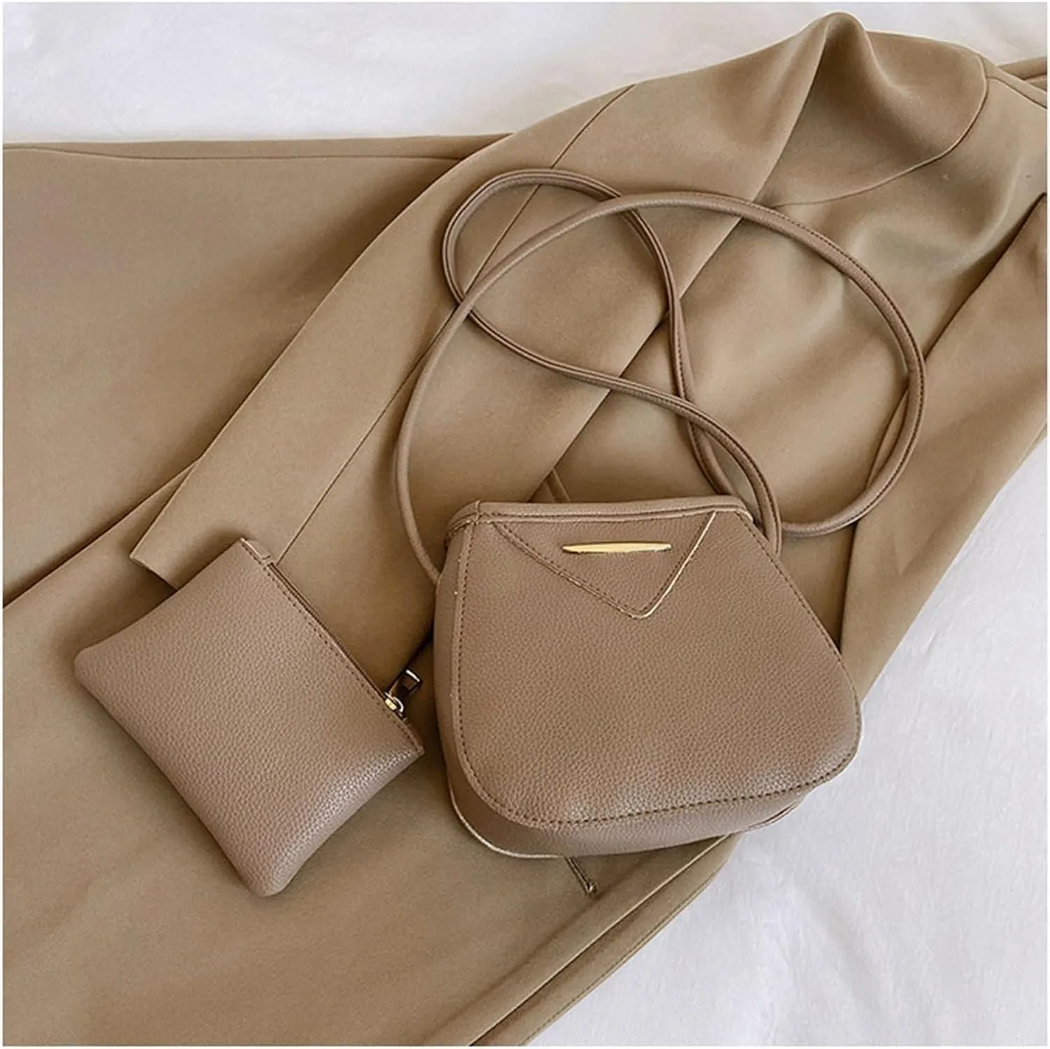 PU Leather Shoulder Bag College Crossbody Bag Tote Hobo Handbag Work PU Handbag and Purse for Women