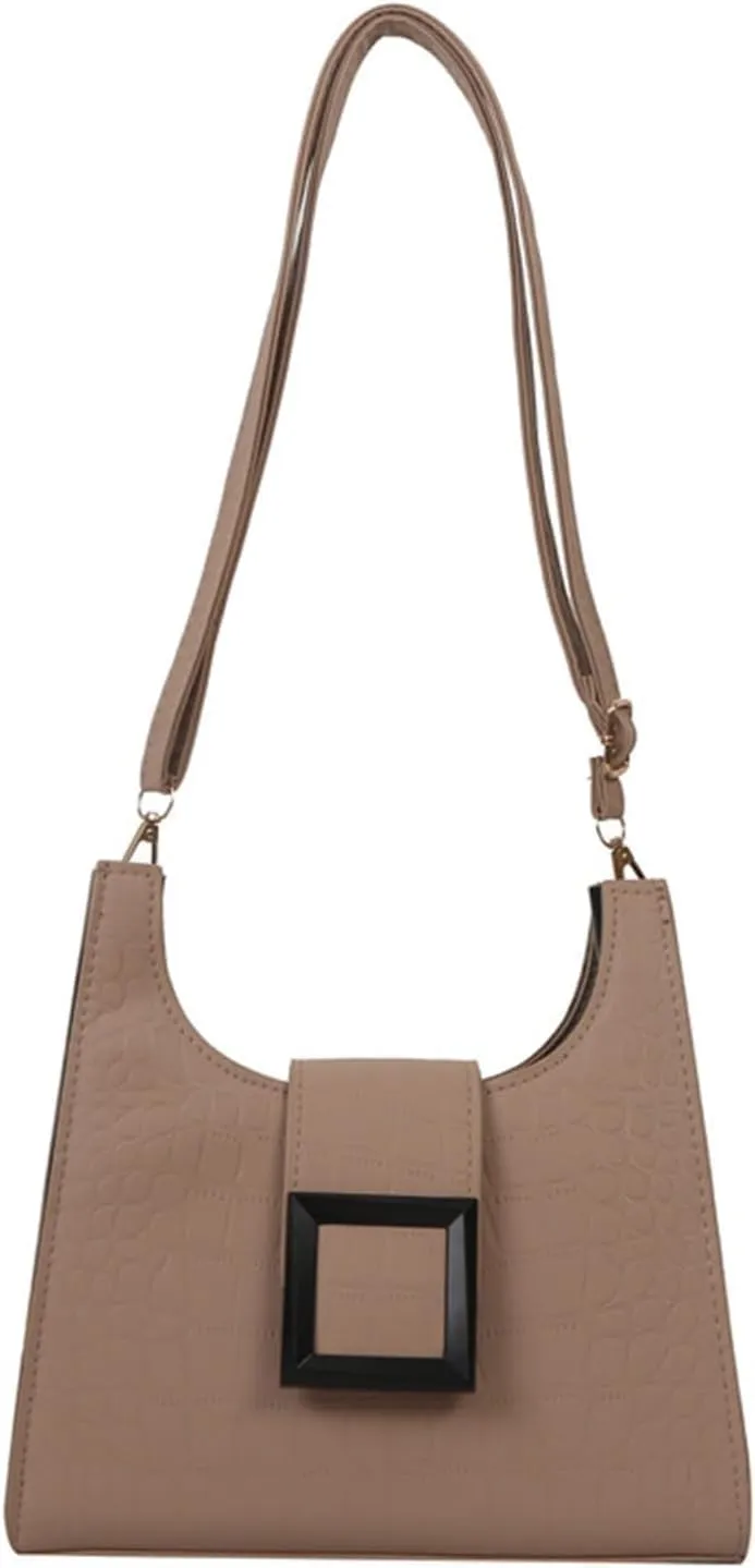 PU Leather Shoulder Bag Underarm Bag for Women Satchel Bag Cute Hobo Tote Handbag Clutch Purse, One Color, One Size