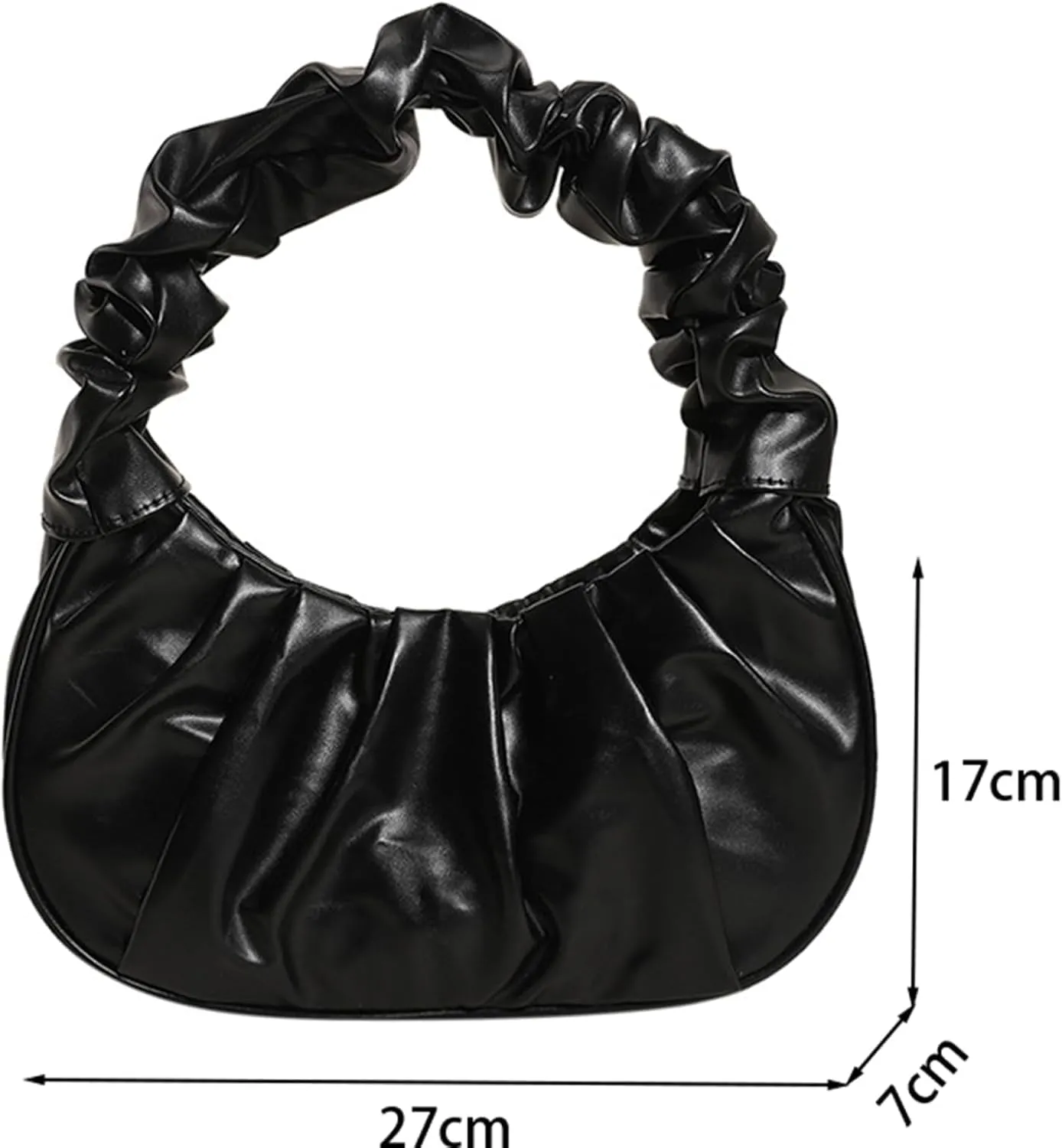 PU Leather Tote Bags for Women Small Tote Hobo Shoulder Bag PU Leather Hand Bag Underarm Bag for Work Travel