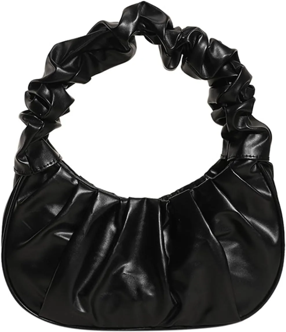 PU Leather Tote Bags for Women Small Tote Hobo Shoulder Bag PU Leather Hand Bag Underarm Bag for Work Travel