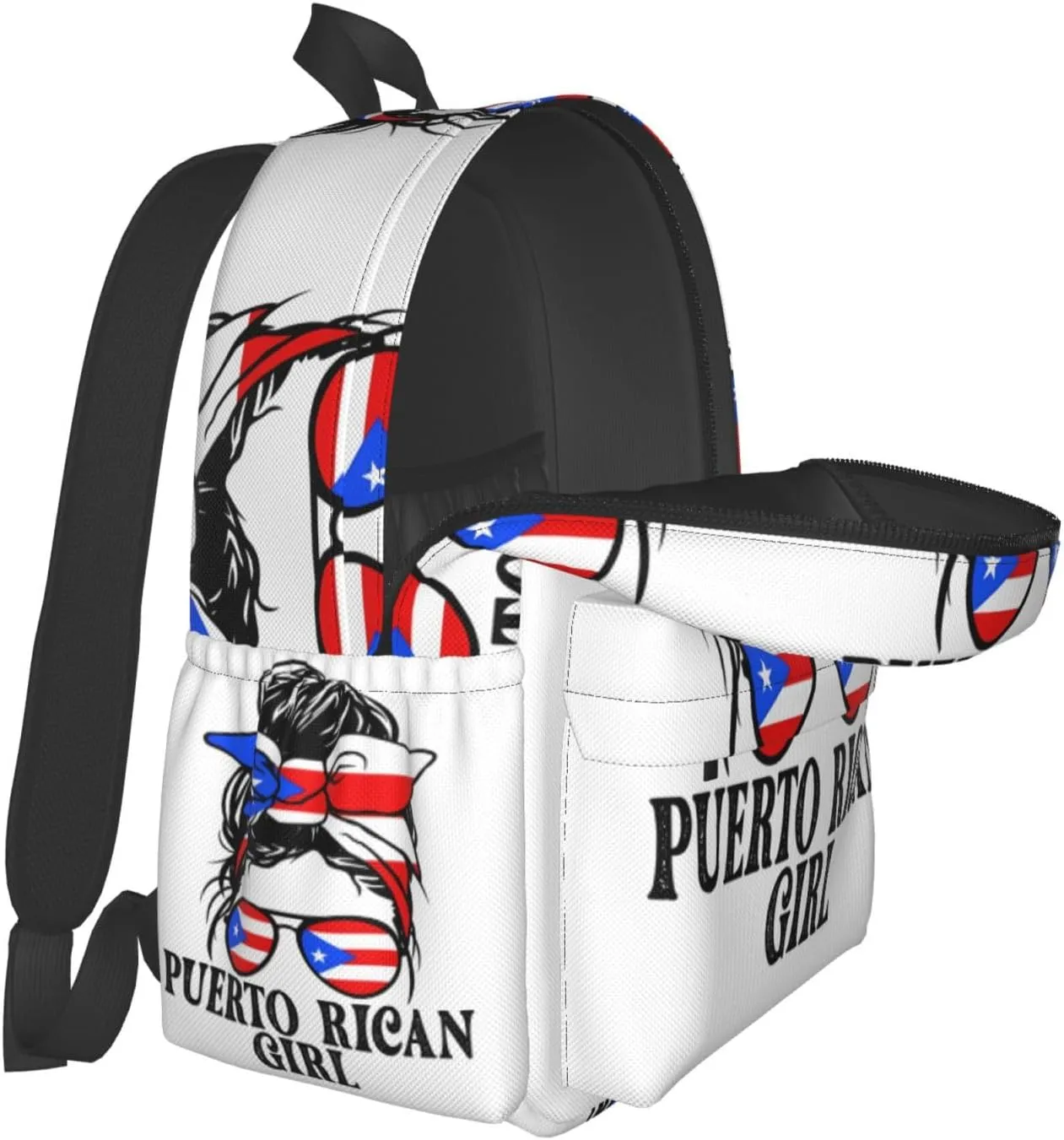 Puerto Rican Women Messy Bun Laptop Backpack Work Travel Backpacks Business Rucksack Casual Outdoor Daypack with Adjustable Strap Bags for Sports Office Gym Hiking