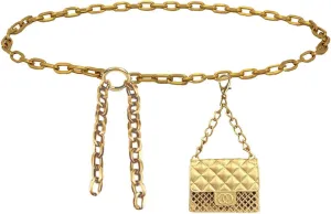 Purse Belt Fashion Fanny Pack for Women Waist Purse Mini Chain Belt Bag for Dresses Jeans