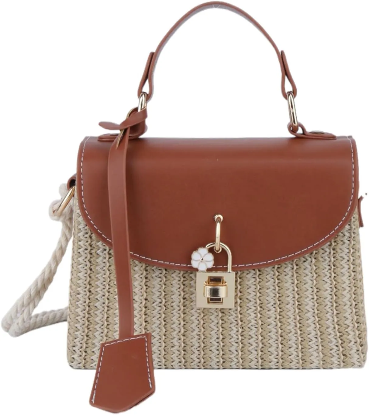 Purses For Women Vacation Handbag, Beach Straw Purse Crossbody Bag Fashion Summer Woven Shoulder Beach Bag