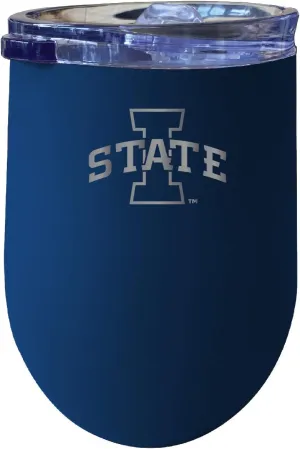 R and R Imports Iowa State Cyclones 12 oz Etched Insulated Wine Stainless Steel Tumbler Navy Officially Licensed Collegiate Product