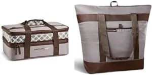 Rachael Ray Expandable Insulated Casserole Carrier with Jumbo Foldable Thermal Grocery Tote, Hot/Cold Food Bags