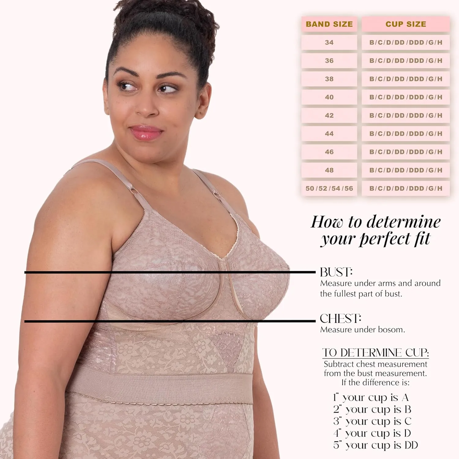 Rago Style 2202 - Long Line “Expandable Cup” Bra