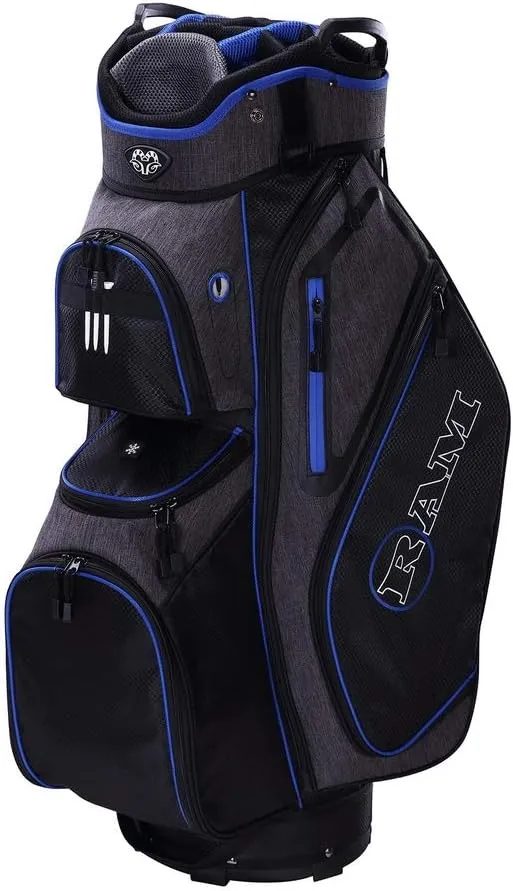 Ram Golf Tour Cart Bag with 14 Way Dividers Top