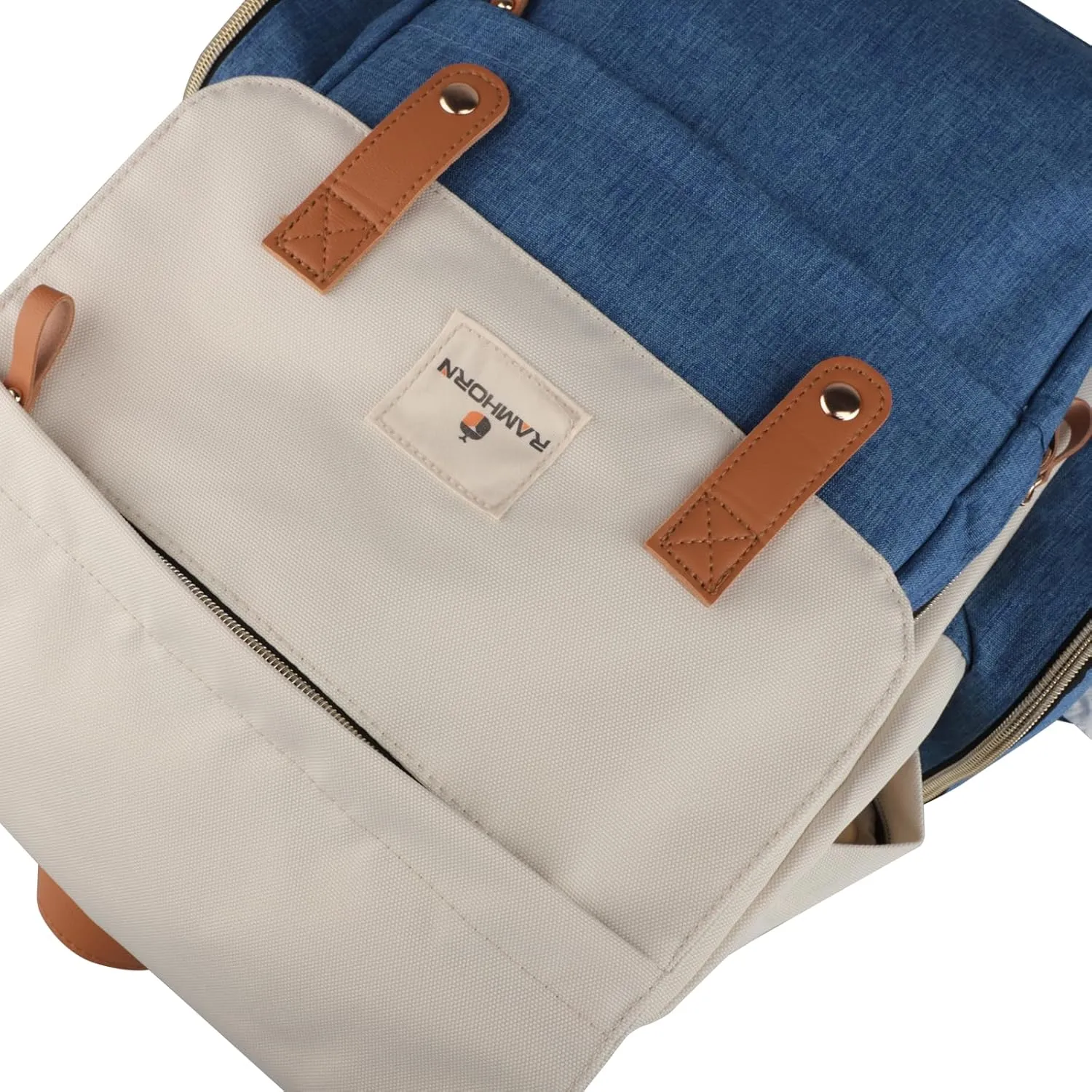Ramhorn Diaper Bag Multifunction Travel Backpacks for Mom with Insulated Pockets and Laptop Compartment, blue