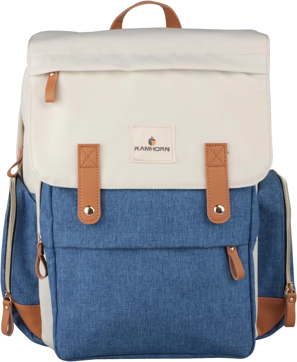 Ramhorn Diaper Bag Multifunction Travel Backpacks for Mom with Insulated Pockets and Laptop Compartment, blue
