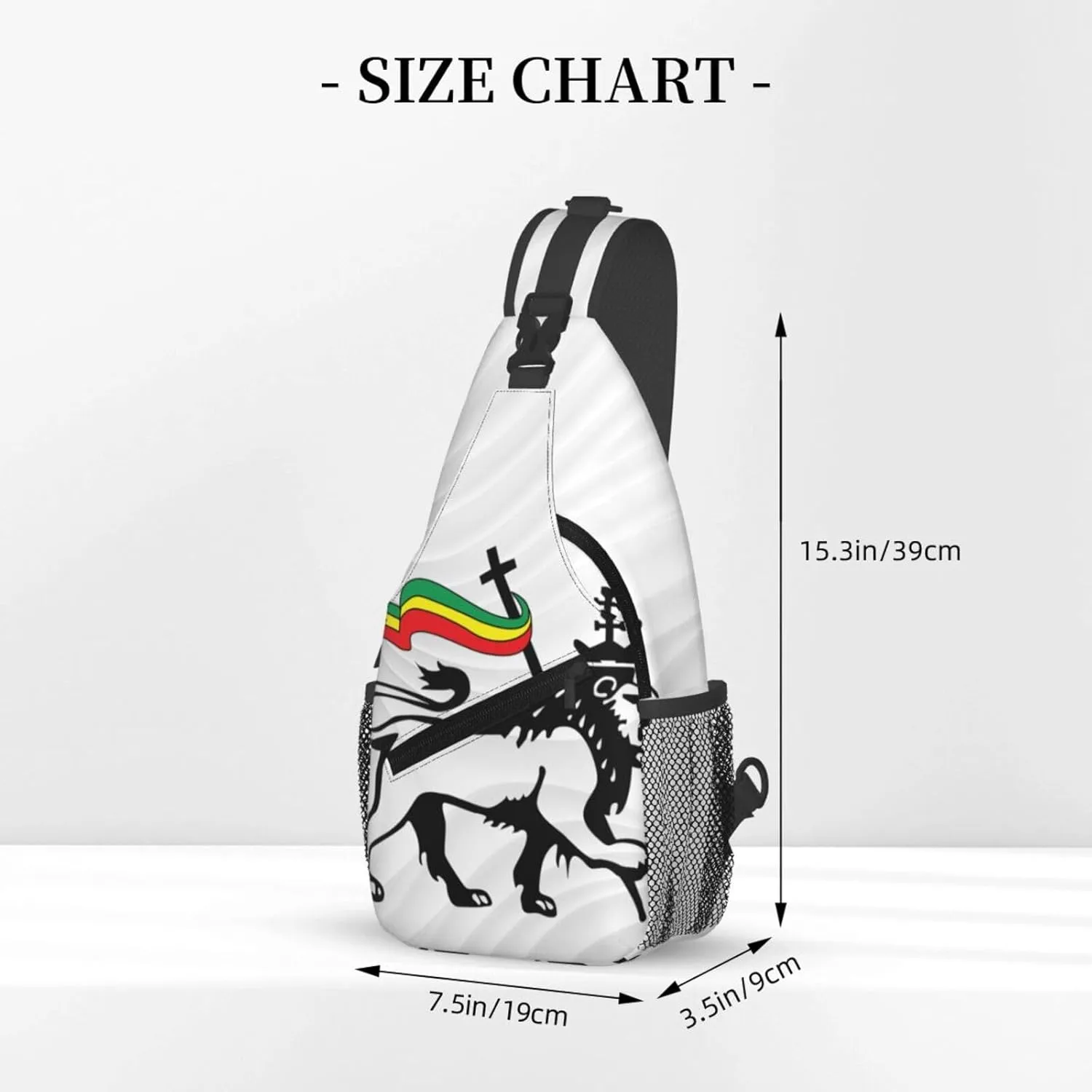 Rasta Lion Of Judah Small Crossbody Backpack Sling Bag For Men Women Mini One Shoulder Chest Bags Gym Sport Travel Hiking Daypack