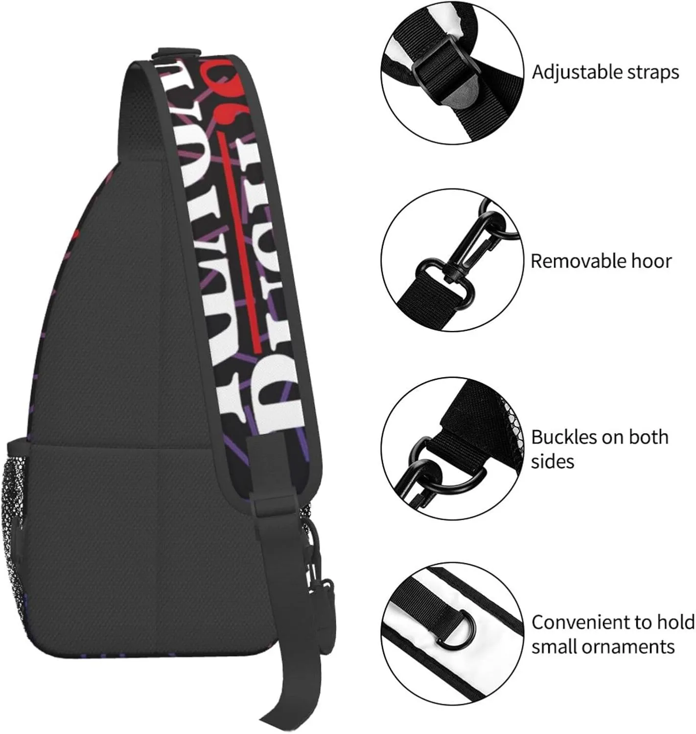 Reagan Bush 84 Crossbody For Men Women Sling Chest Bag Shoulder Bag Lightweight One Strap Backpack Multipurpose Travel Hiking Daypack