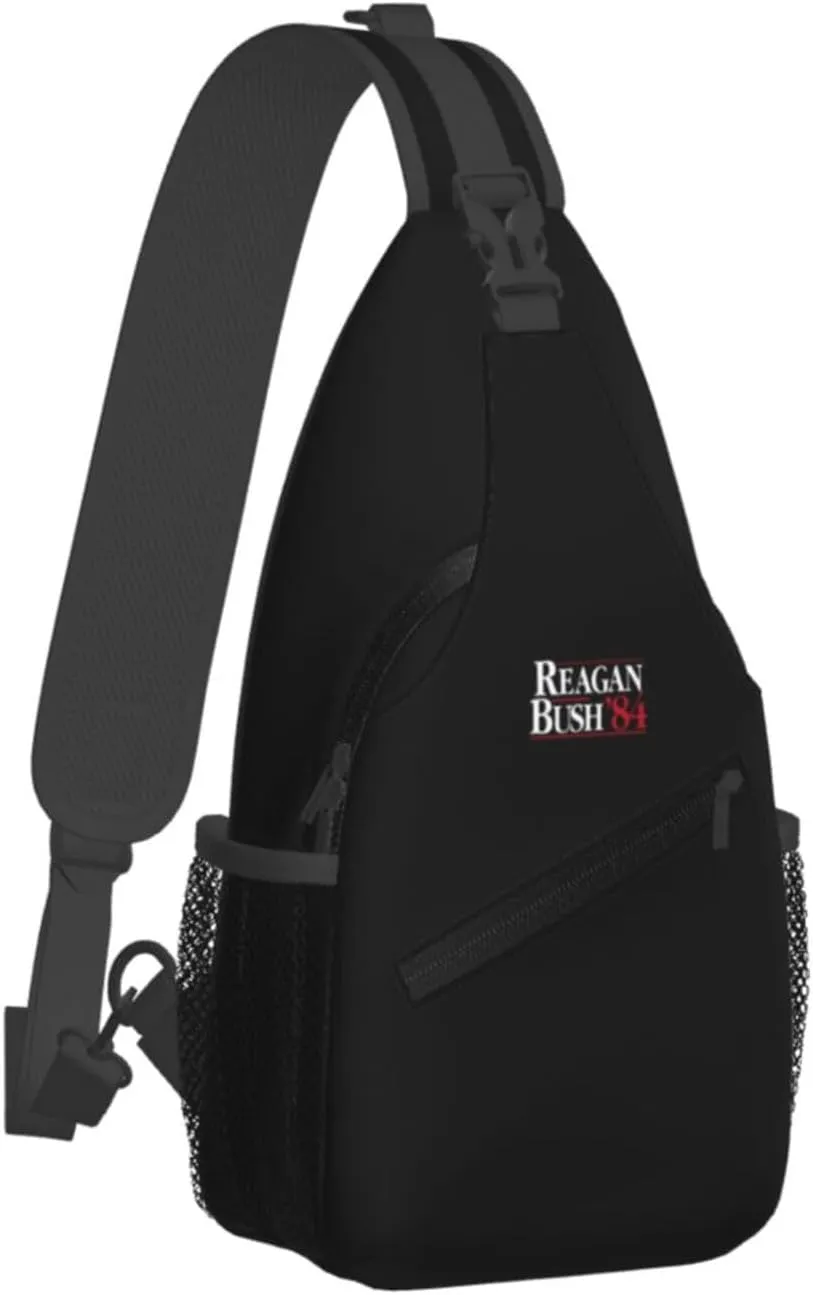 Reagan Bush 84 Sling Bag Crossbody Backpack Shoulder Casual Daypack Bag for Men Women