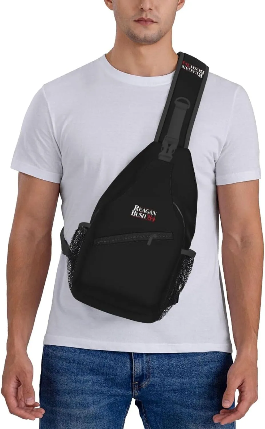 Reagan Bush 84 Sling Bag Crossbody Backpack Shoulder Casual Daypack Bag for Men Women