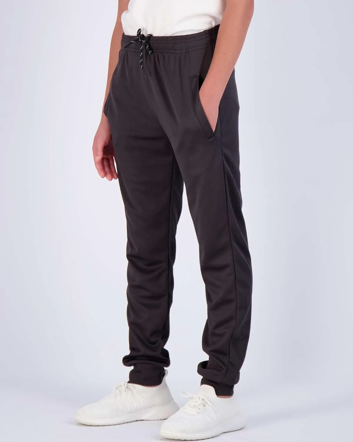 Real Essentials 3 Pack: Boy's Mesh Active Athletic Casual Jogger Sweatpants with Pockets