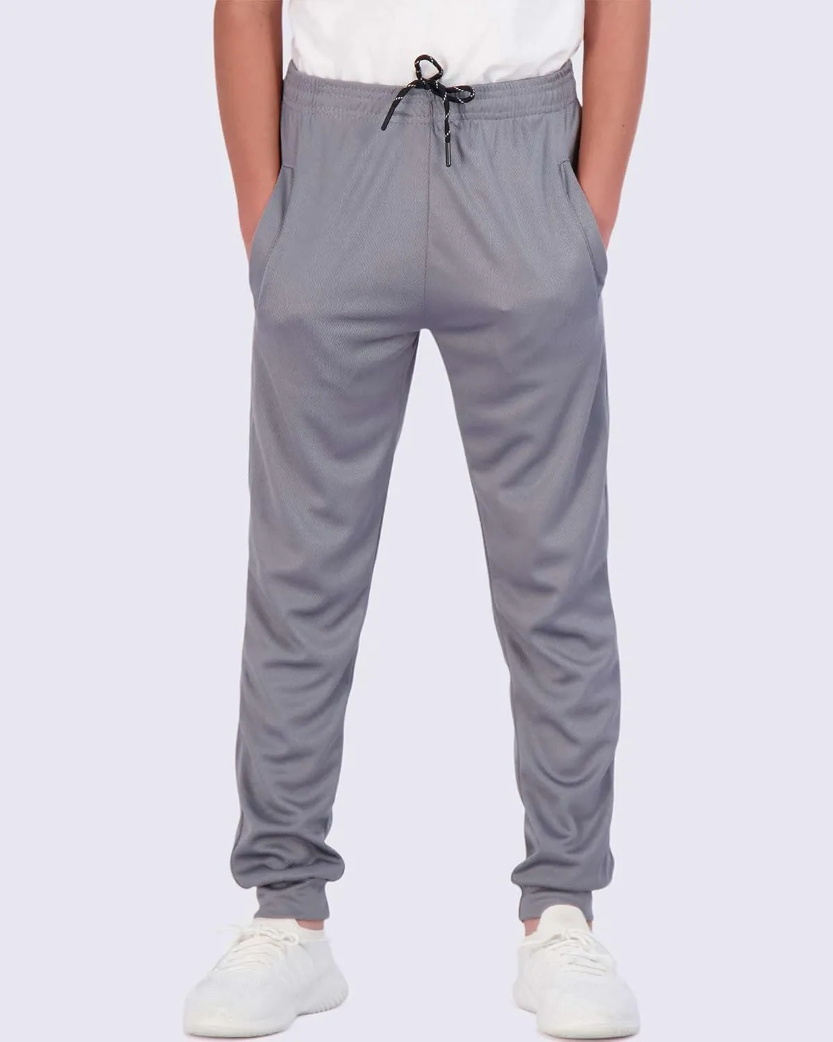 Real Essentials 3 Pack: Boy's Mesh Active Athletic Casual Jogger Sweatpants with Pockets