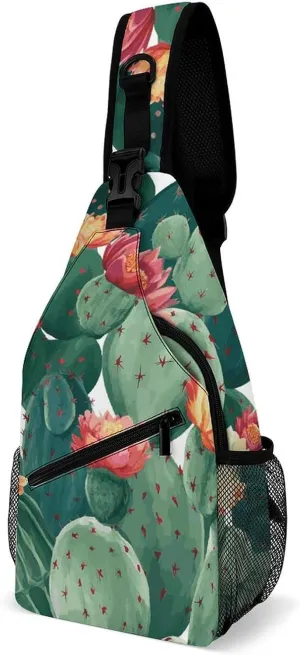Red And Black Camouflage Sling Bag Lightweight Crossbody Chest Pack Travel Shoulder Bag with Adjustable Strap