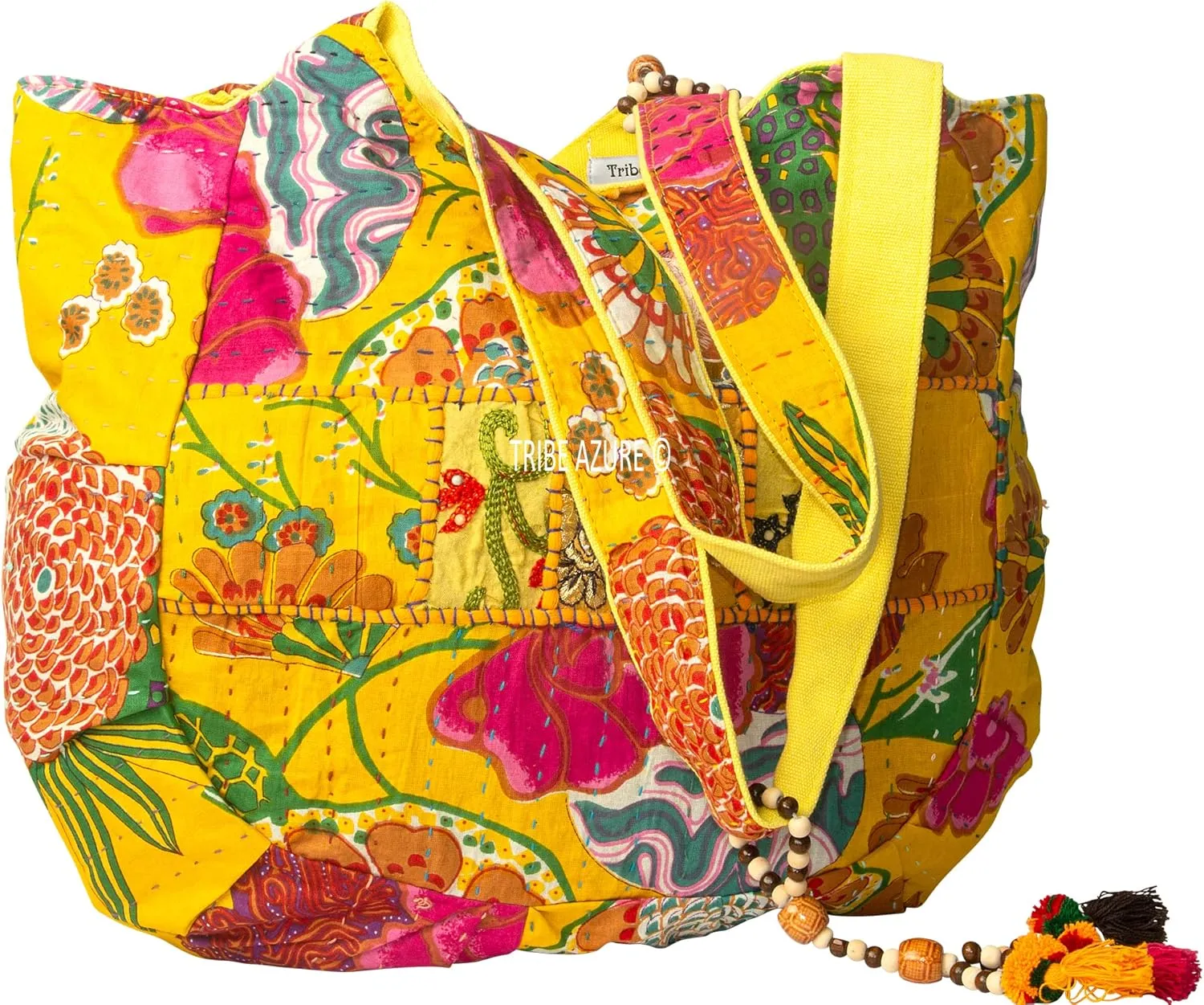 Red Colorful Large Women Shoulder Bag Tote Market School Laptop Daily Casual Everyday Comfortable Boho
