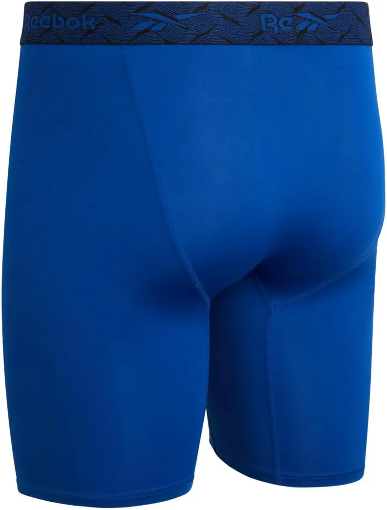 Reebok Men's Boxer Briefs - 6 Pack Sport Soft Performance Long Leg Underwear Boxers for Men with Mesh Fly Pouch (Sizes: S-XL)