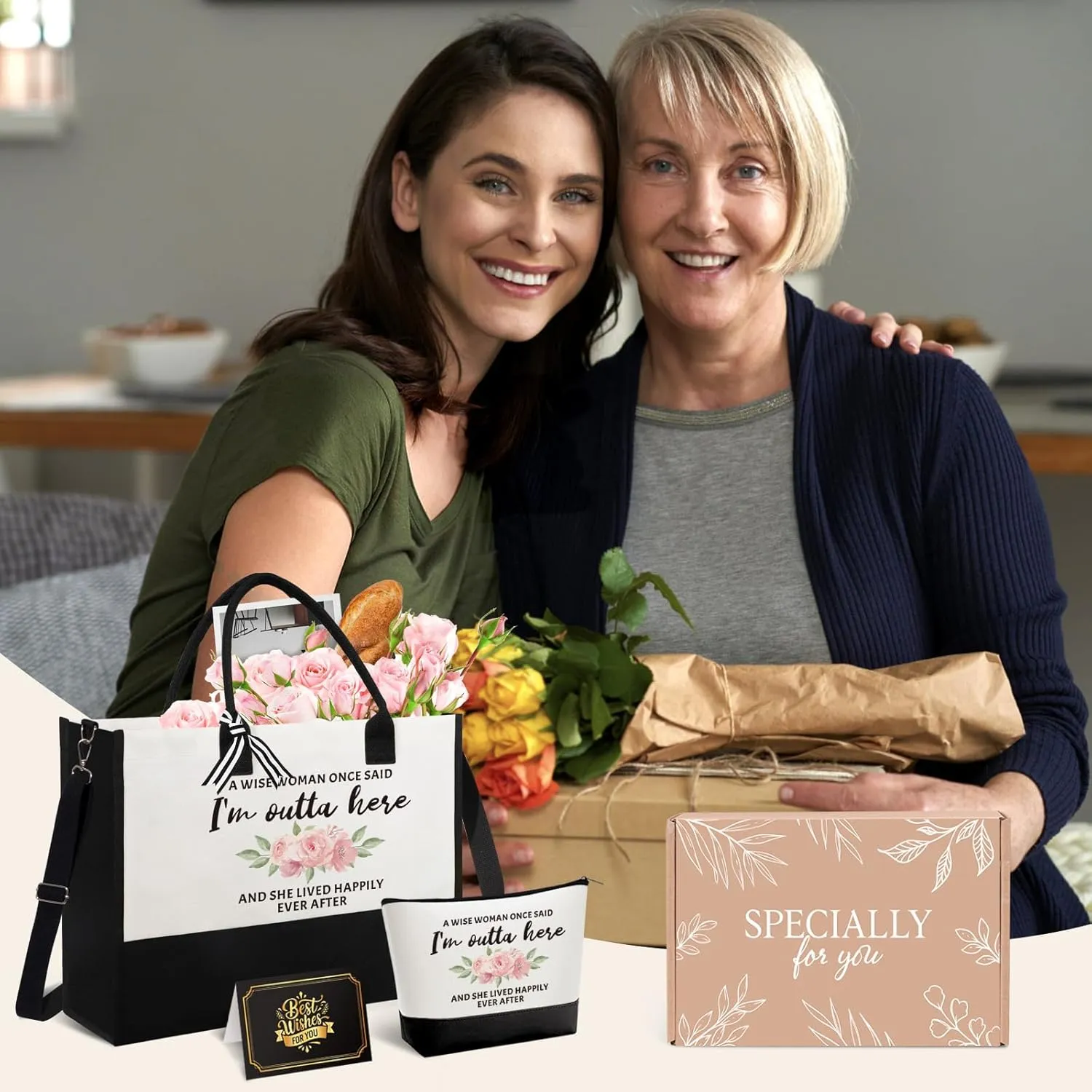 Retirement Gifts for Woman - Best Retired Gifts Ideas for Boss Lady, Manager, Coworker, Mom, Teacher, Nurse, Employee, Friends - Funny Cool Coworker Leaving, Farewell, Going Away, Goodbye Bags