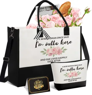Retirement Gifts for Woman - Best Retired Gifts Ideas for Boss Lady, Manager, Coworker, Mom, Teacher, Nurse, Employee, Friends - Funny Cool Coworker Leaving, Farewell, Going Away, Goodbye Bags