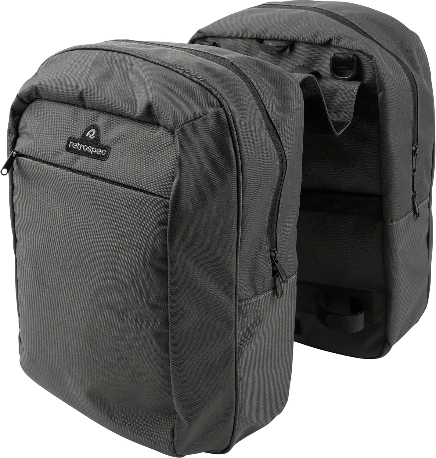 Retrospec Sidekick Single & Dual Pannier Bike Bag - Waterproof Commuter Pannier with Laptop Sleeve, Reflective Rain Cover & Carry Strap - Eco-Friendly 600D rPET - 17" Large Capacity