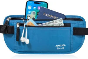 RFID Blocking Passport Holder - Money Belt & Travel Wallet, Travel Belt Bag Fanny Pack for Women Men