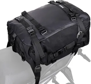 Rhinowalk Motorcycle Saddle Bag, 30L, Black, Waterproof, Combinable, Backpack