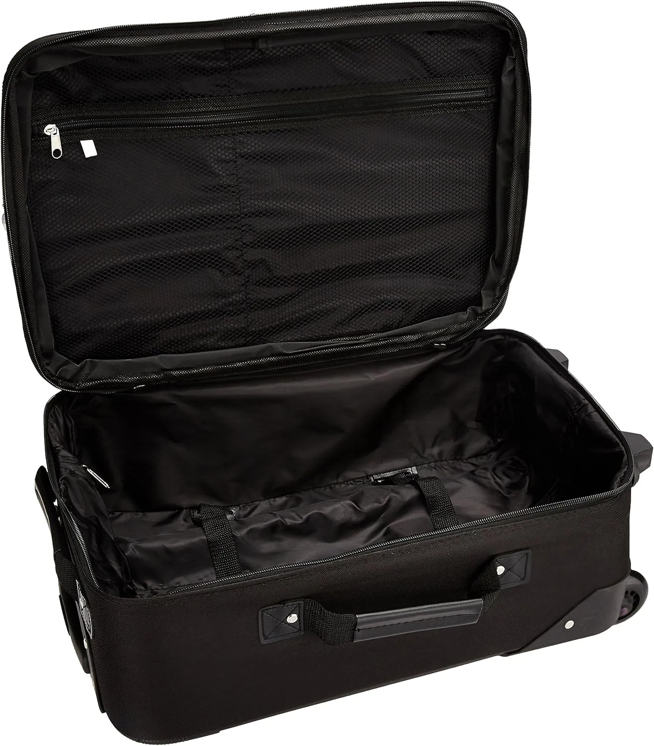 Rockland Fashion Softside Upright Luggage Set, Black/Gray, 2-Piece (14/19)