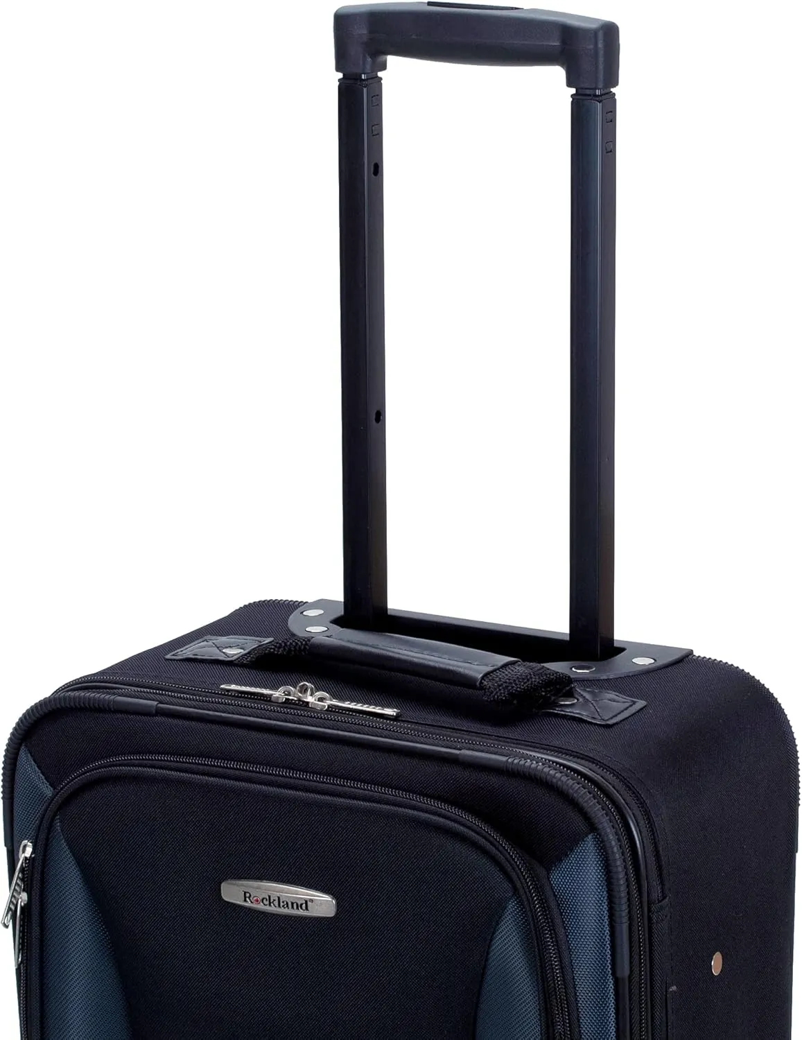 Rockland Fashion Softside Upright Luggage Set, Black/Gray, 2-Piece (14/19)