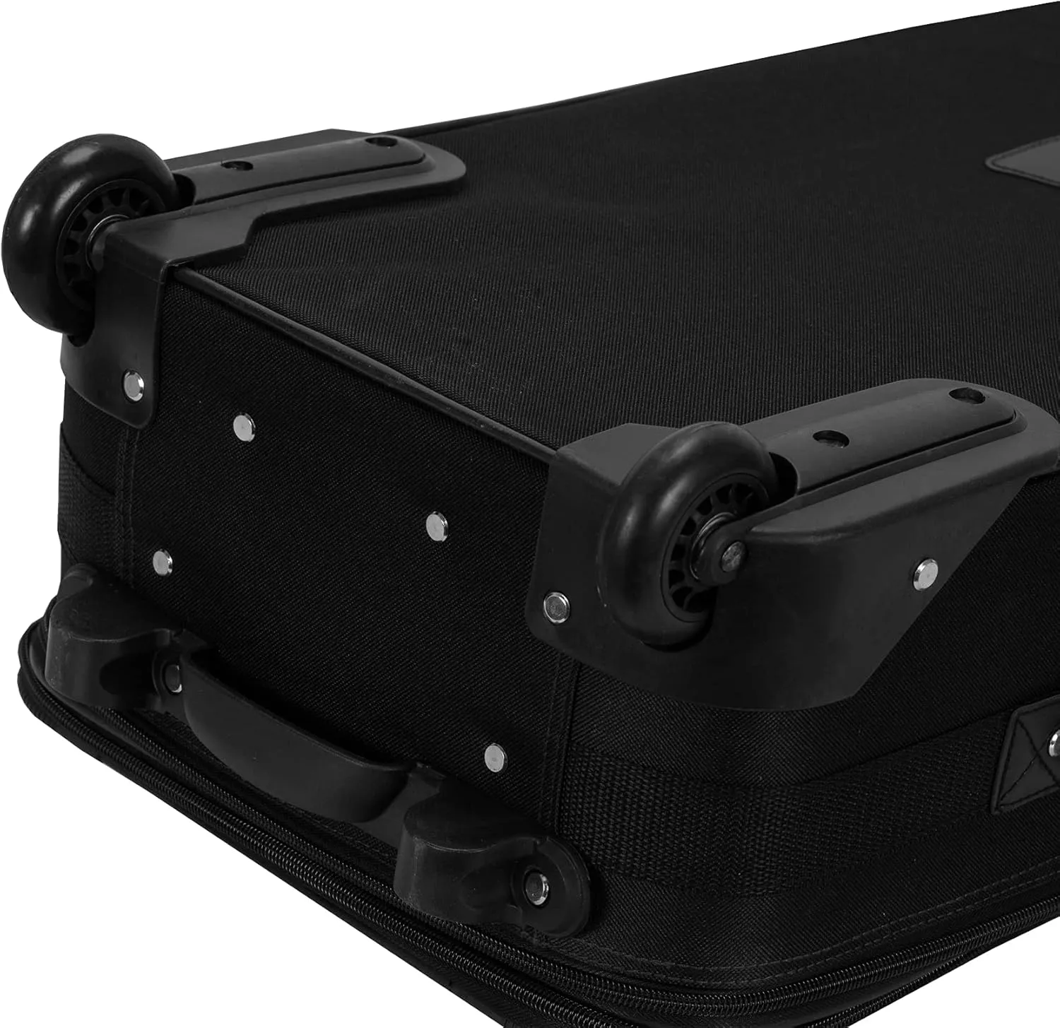 Rockland Fashion Softside Upright Luggage Set, Expandable, Black, 2-Piece (14/19)