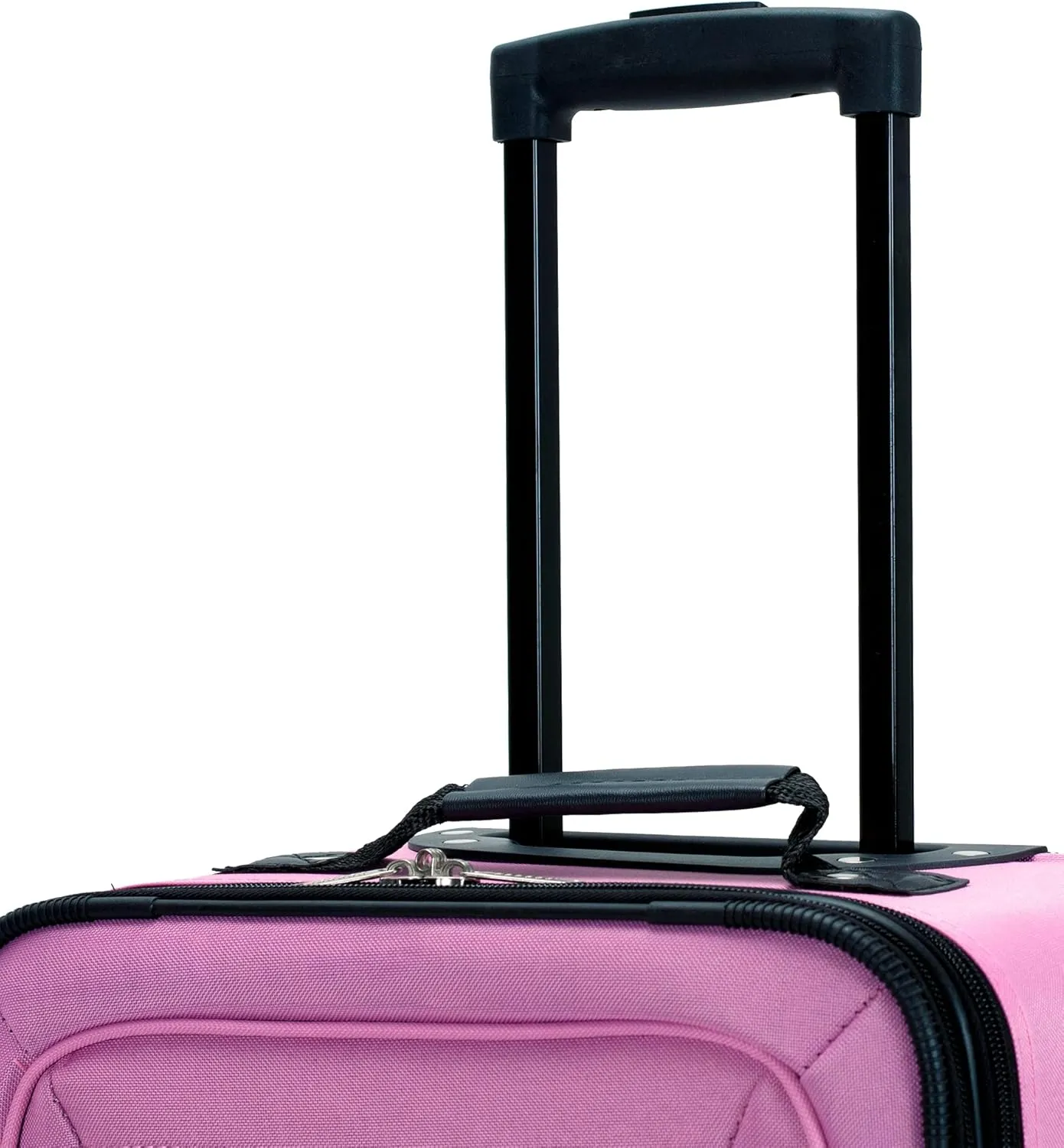 Rockland Fashion Softside Upright Luggage Set, Expandable, Pink, 2-Piece (14/19)