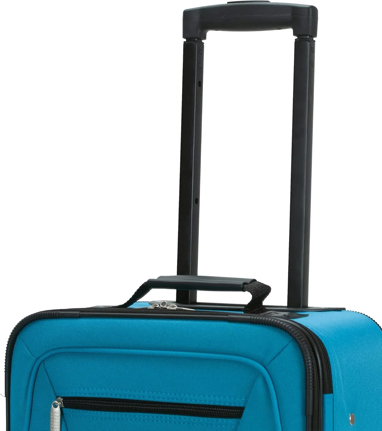 Rockland Fashion Softside Upright Luggage Set, Expandable, Wheel, Telescopic Handle,Turquoise, 2-Piece (14/19)