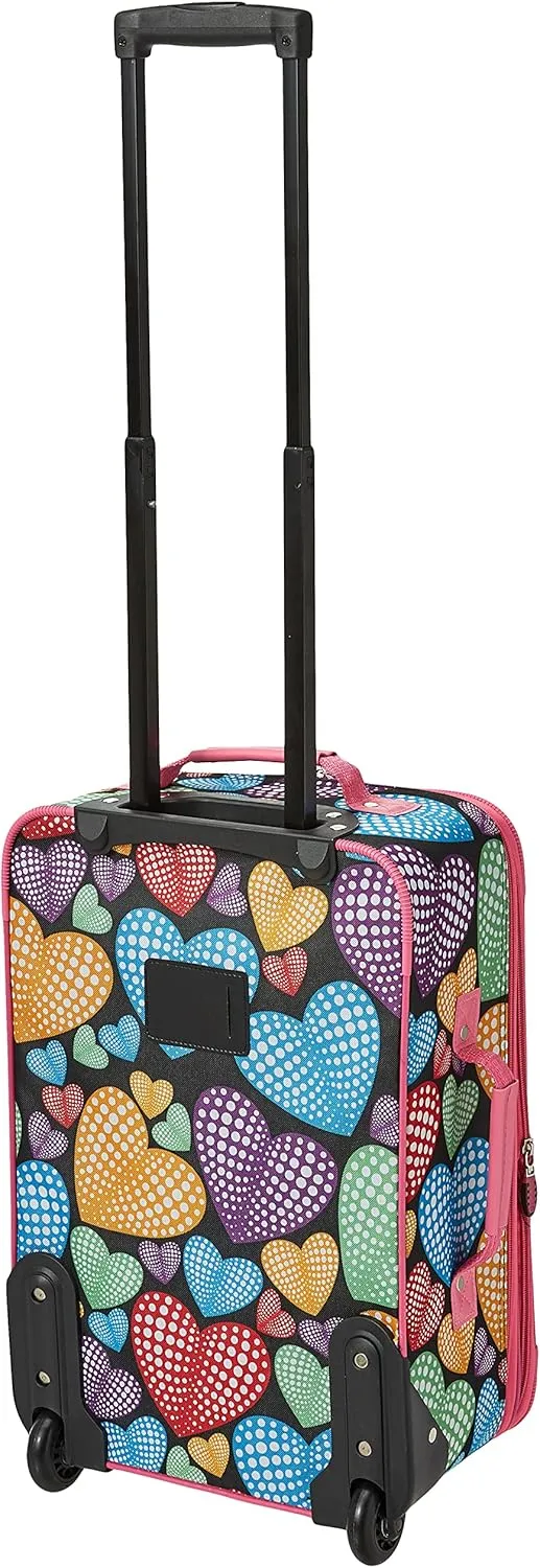 Rockland Fashion Softside Upright Luggage Set, Expandable,New Heart, 2-Piece (14/19)
