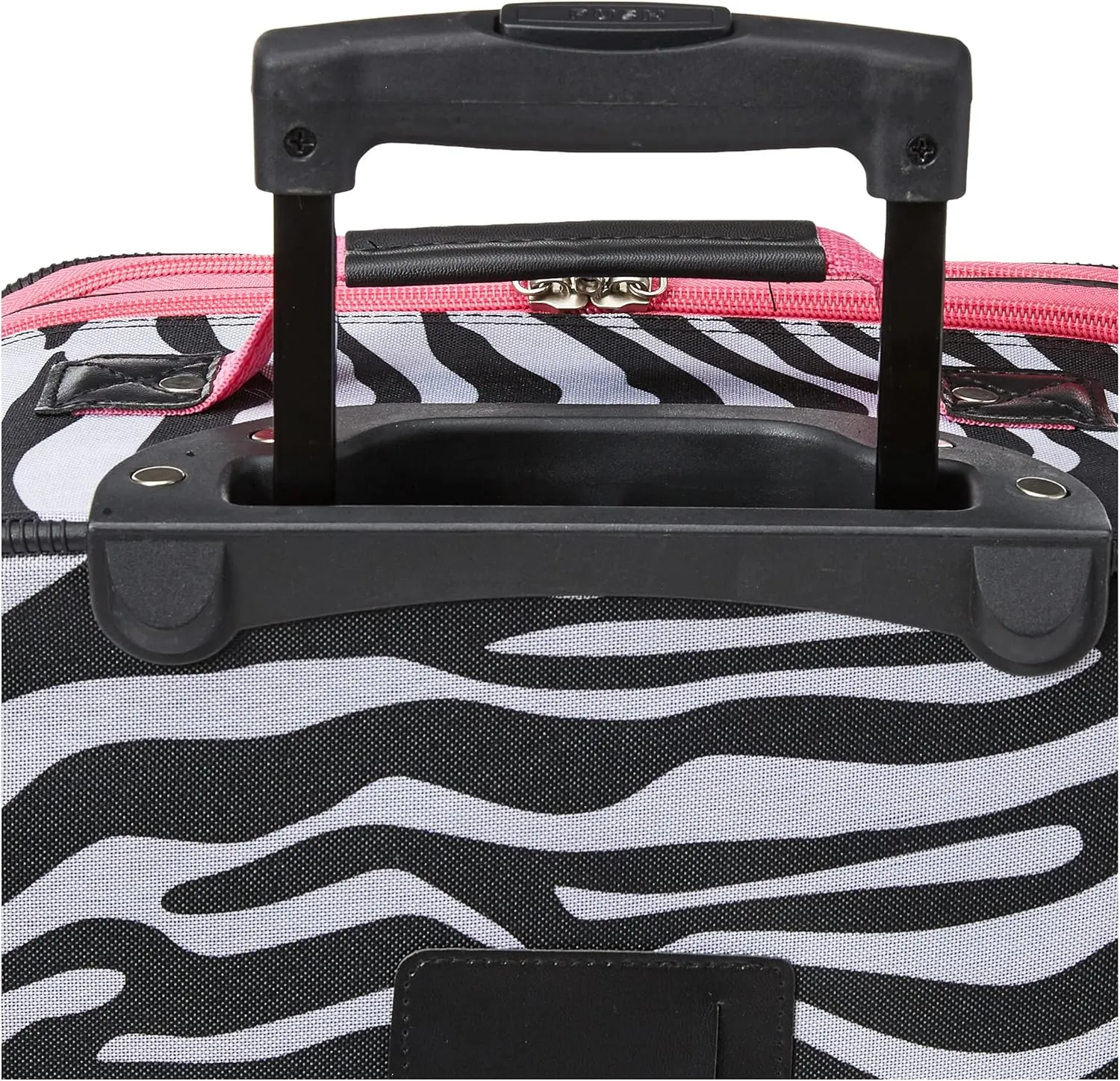 Rockland Fashion Softside Upright Luggage Set, Pink Zebra, 2-Piece (14/19)