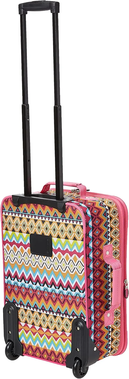 Rockland Fashion Softside Upright Luggage Set, Tribal, 2-Piece (14/19)