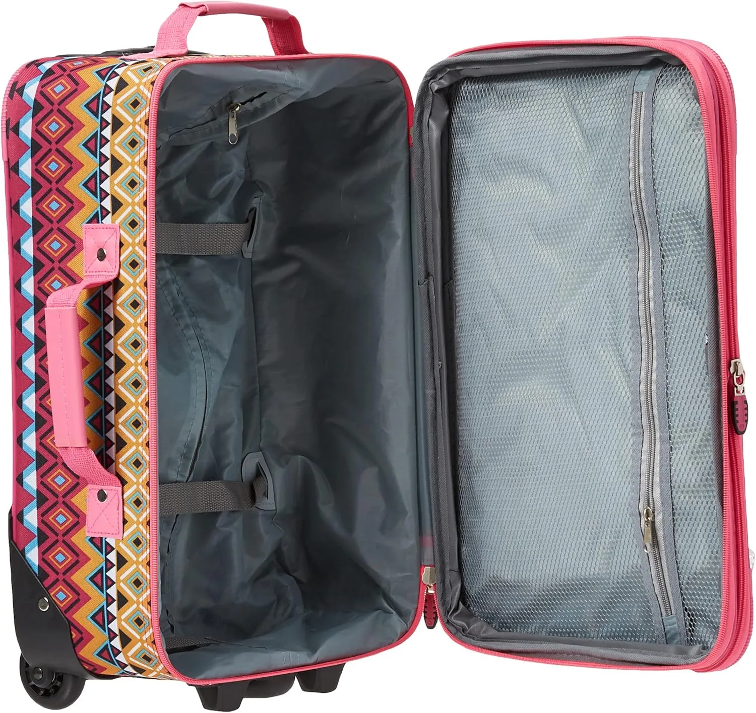 Rockland Fashion Softside Upright Luggage Set, Tribal, 2-Piece (14/19)